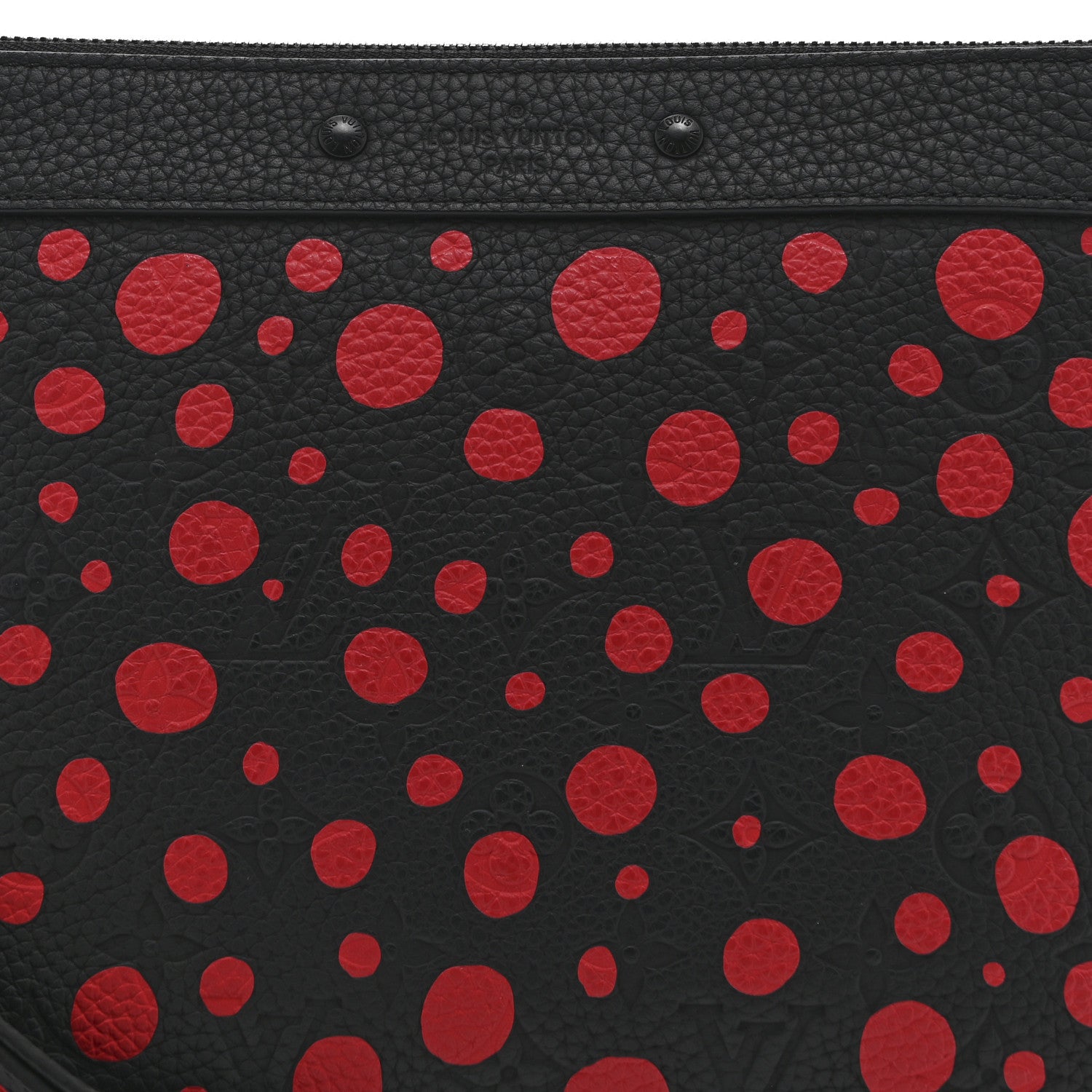 Louis Vuitton LV X YK Taurillon Monogram Pochette To-Go Black Red 8 of 10