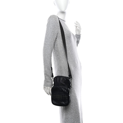 Bottega Veneta Nappa Intrecciato Crossbody Pouch Navy Black 2 of 10