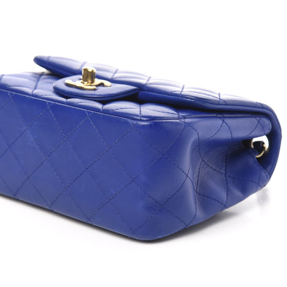 Chanel Lambskin Quilted Mini Square Flap Blue 12 of 13