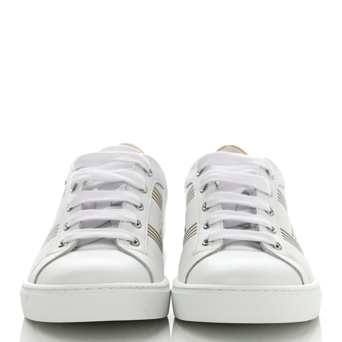 Nappa Womens Avantage Sneakers 38 White Gold