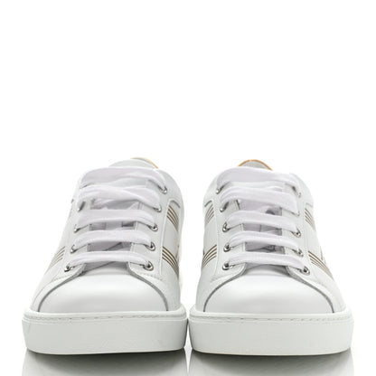 Hermes Nappa Womens Avantage Sneakers 38 White Gold 2 of 8