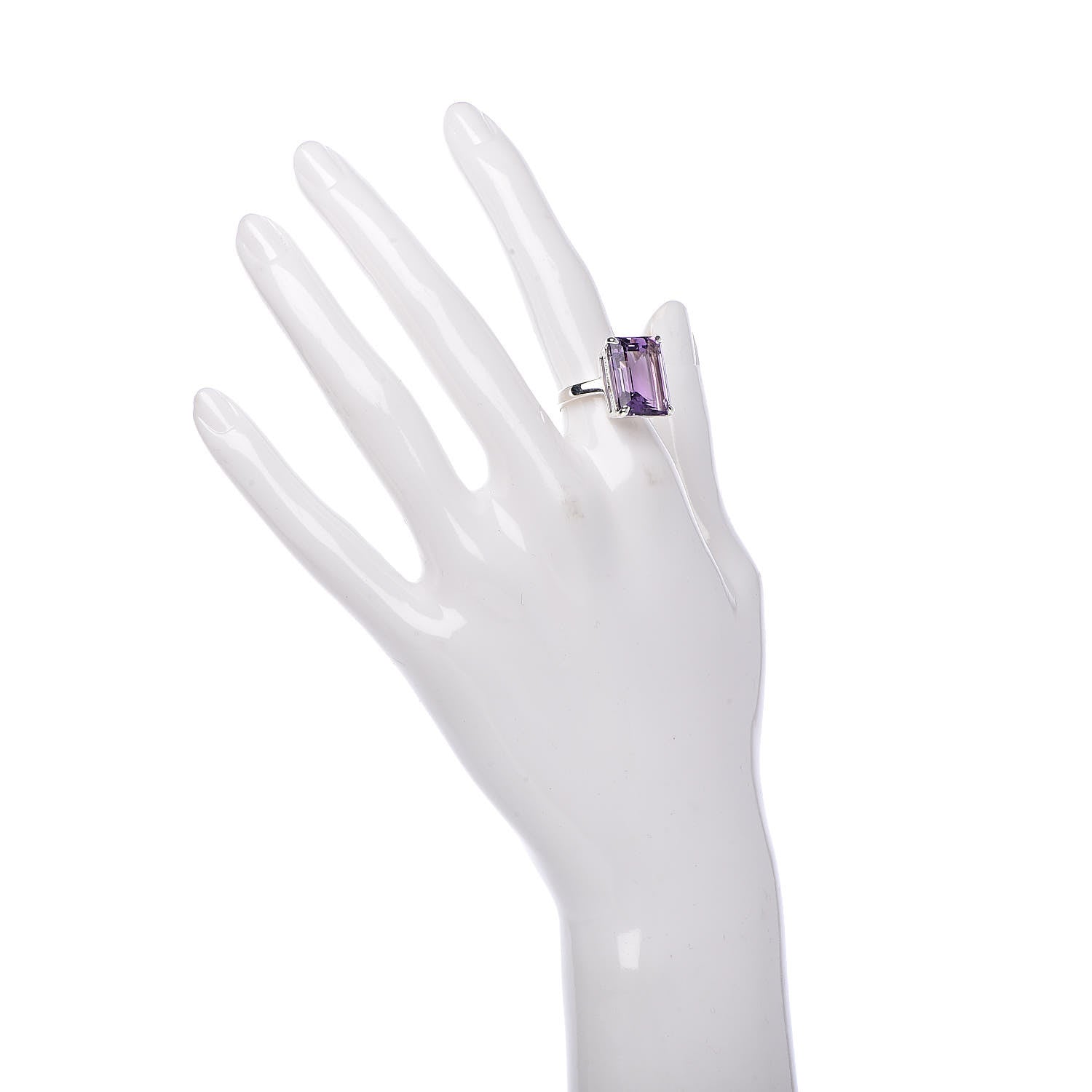 Tiffany Sterling Silver Amethyst Sparklers Cocktail Ring 52 6 2 of 6