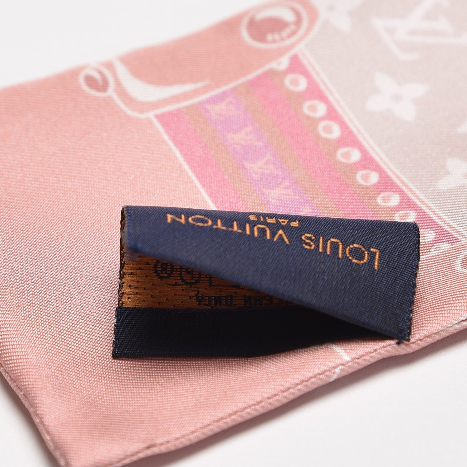 Louis Vuitton Silk Monogram Poodle Animalle Bandeau Rose Pale 5 of 5