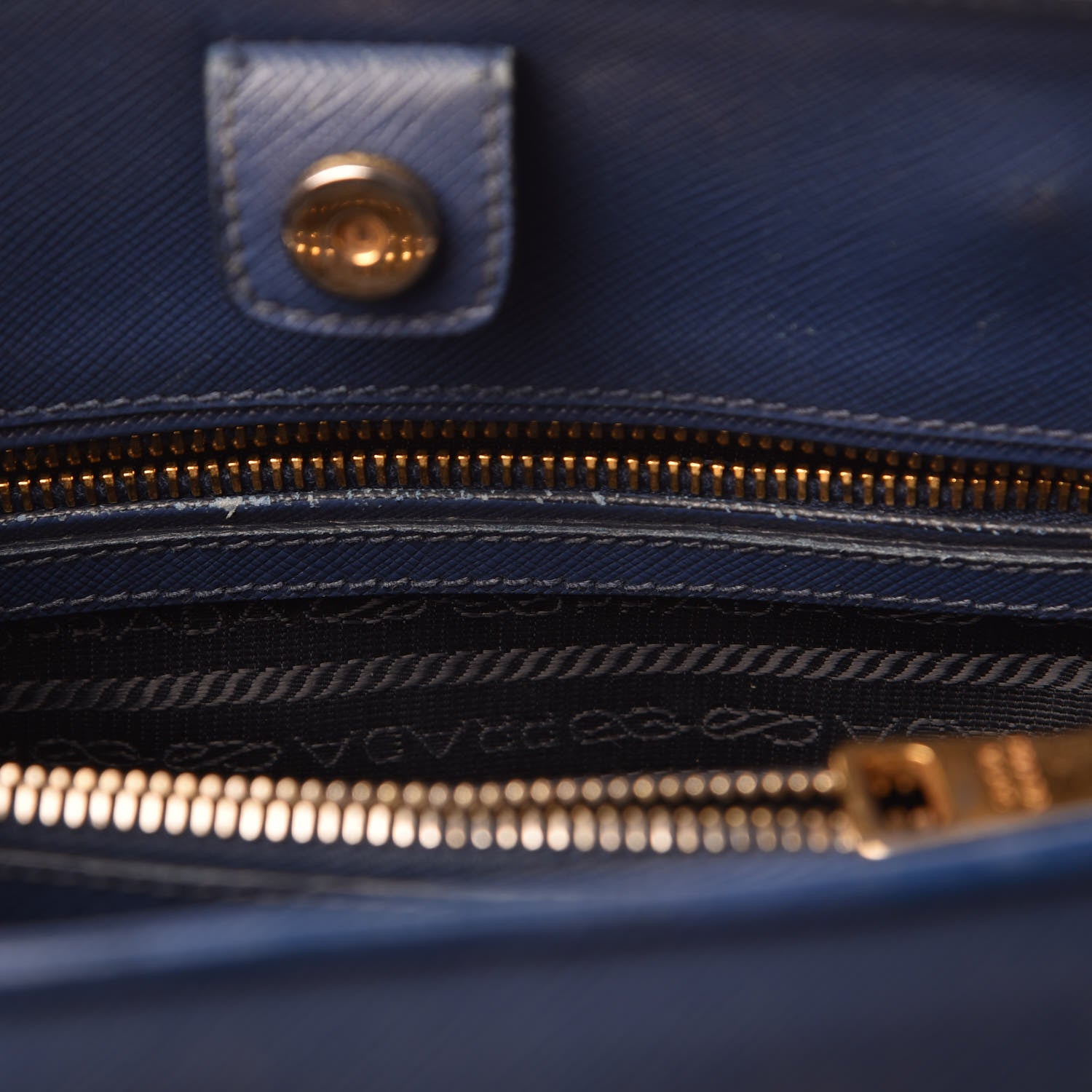 Prada Saffiano Lux Medium Open Promenade Tote Bluette 9 of 19