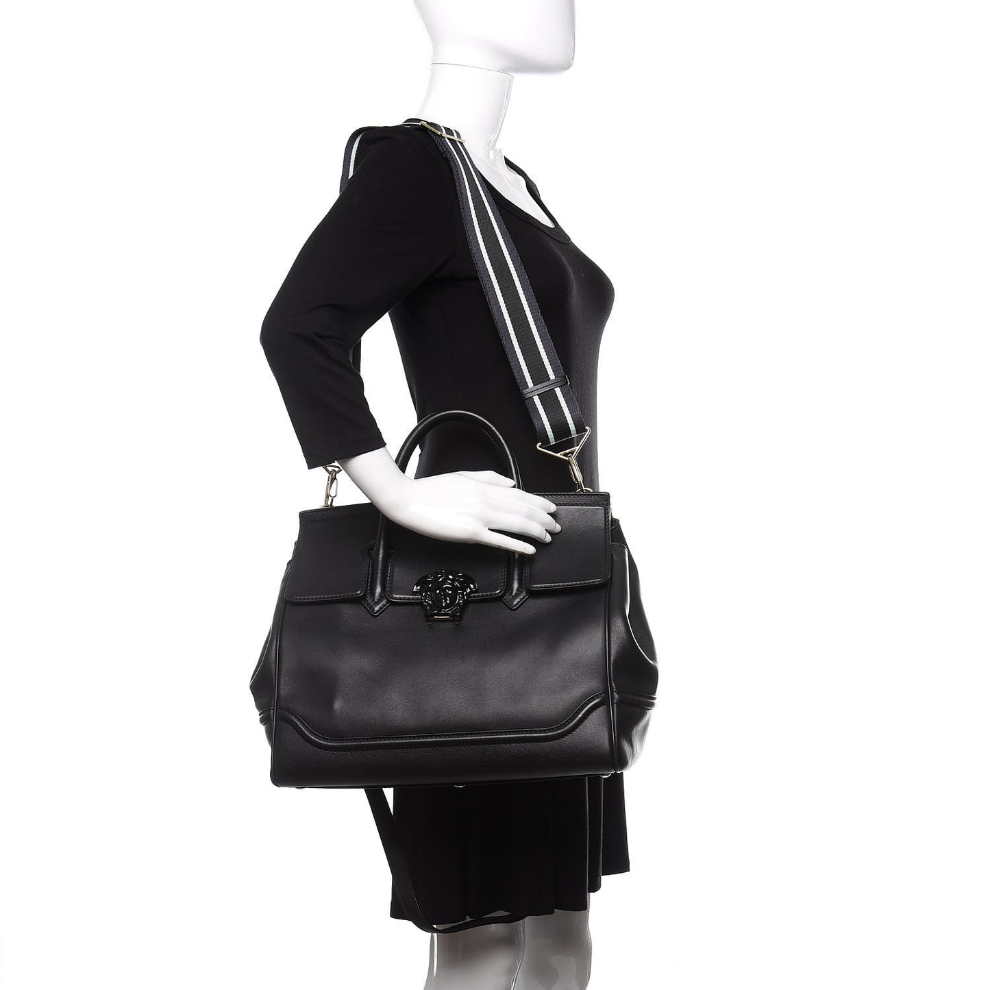 Calfskin Large Palazzo Empire Bag Black