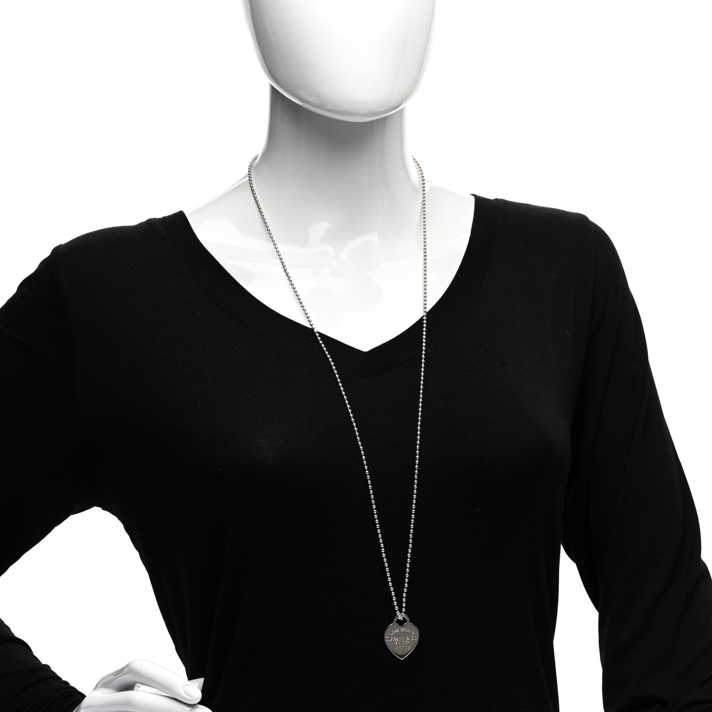 Sterling Silver Large Return to Tiffany Heart Pendant Necklace