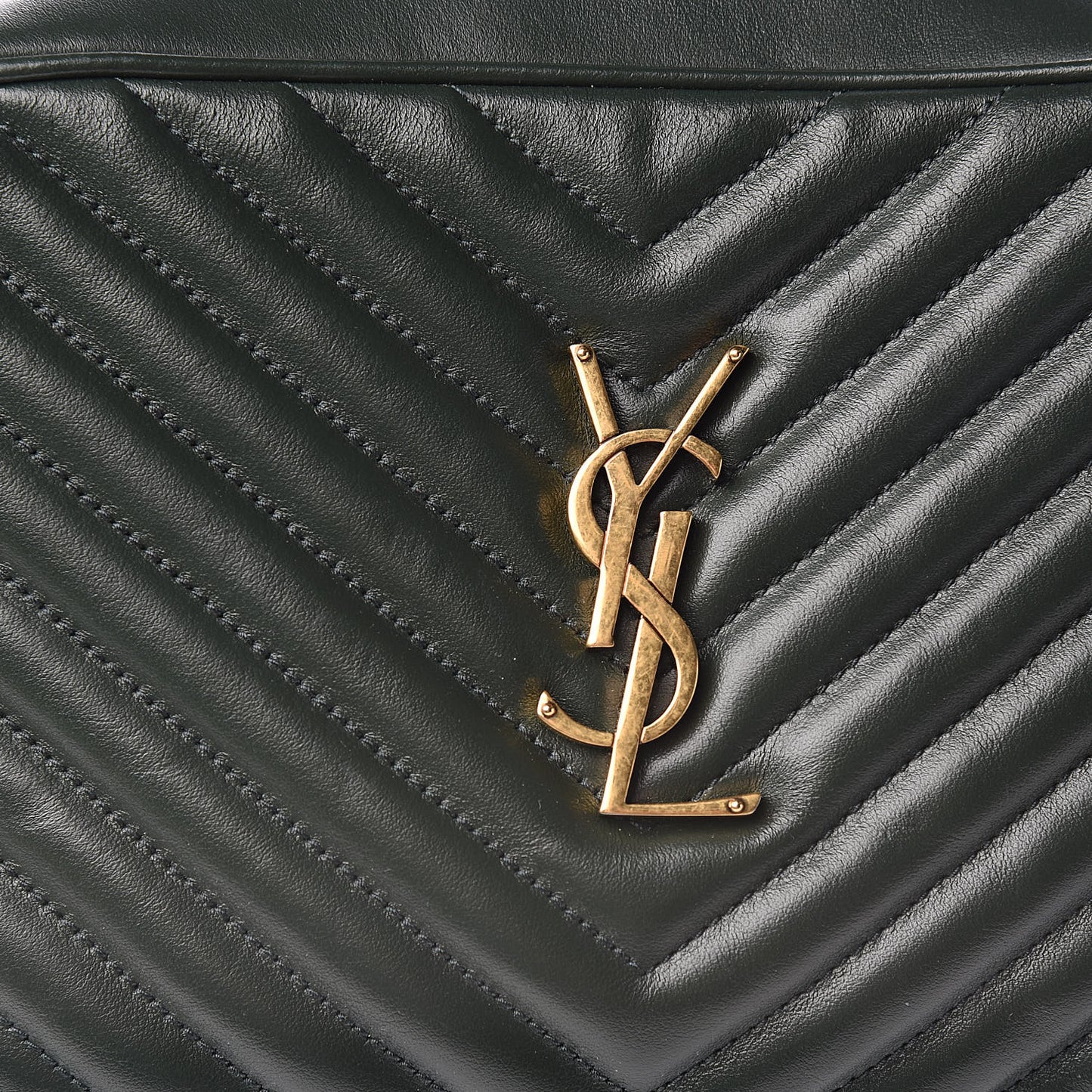 Calfskin Matelasse Monogram Lou Camera Bag Green