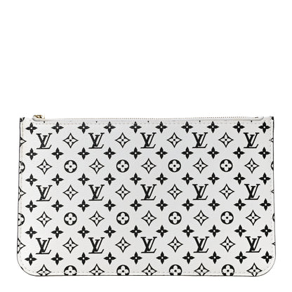 Louis Vuitton Monogram Giant Neverfull MM GM Pochette White 1 of 10