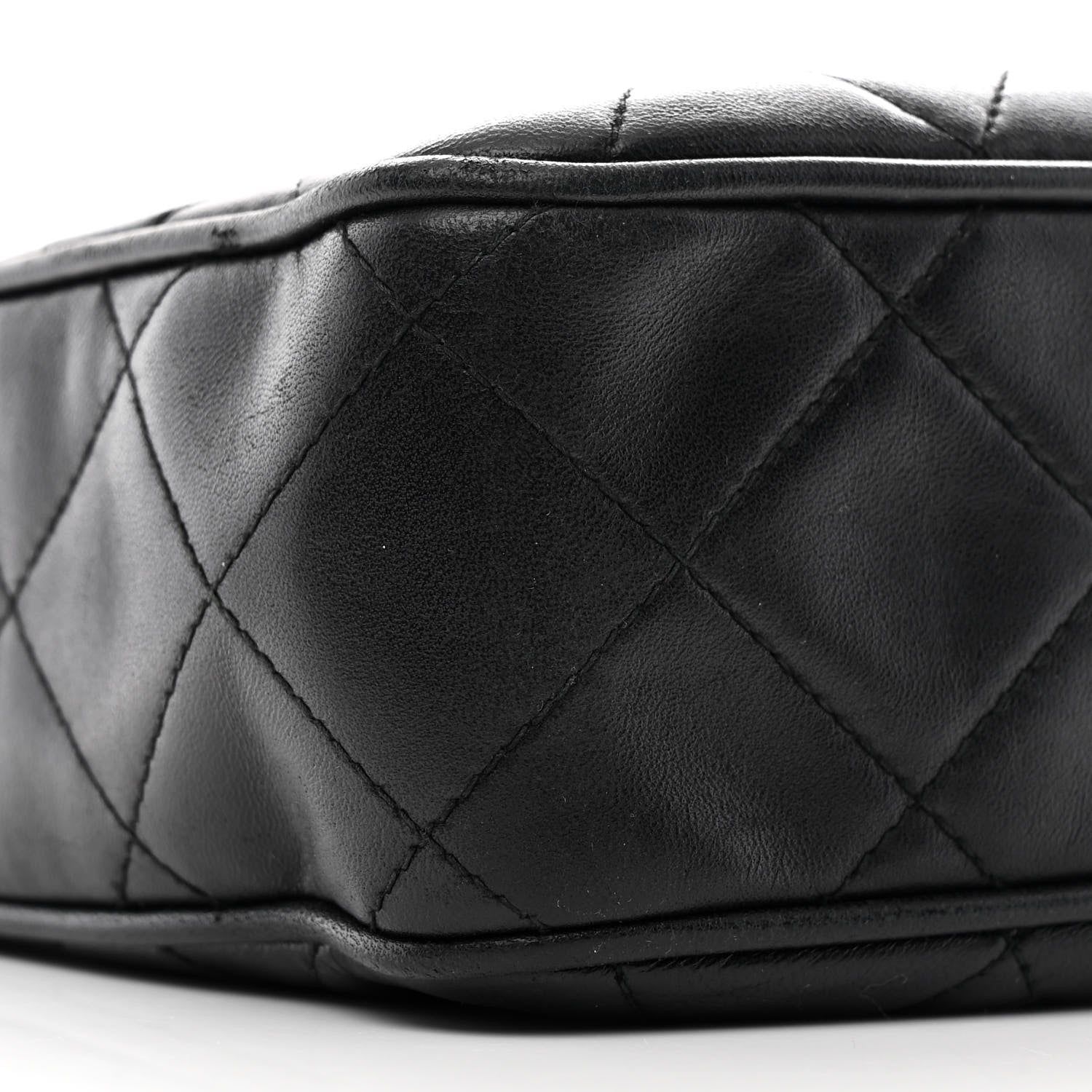 Chanel Lambskin Quilted Flap Shoulder Bag Black 10 of 11