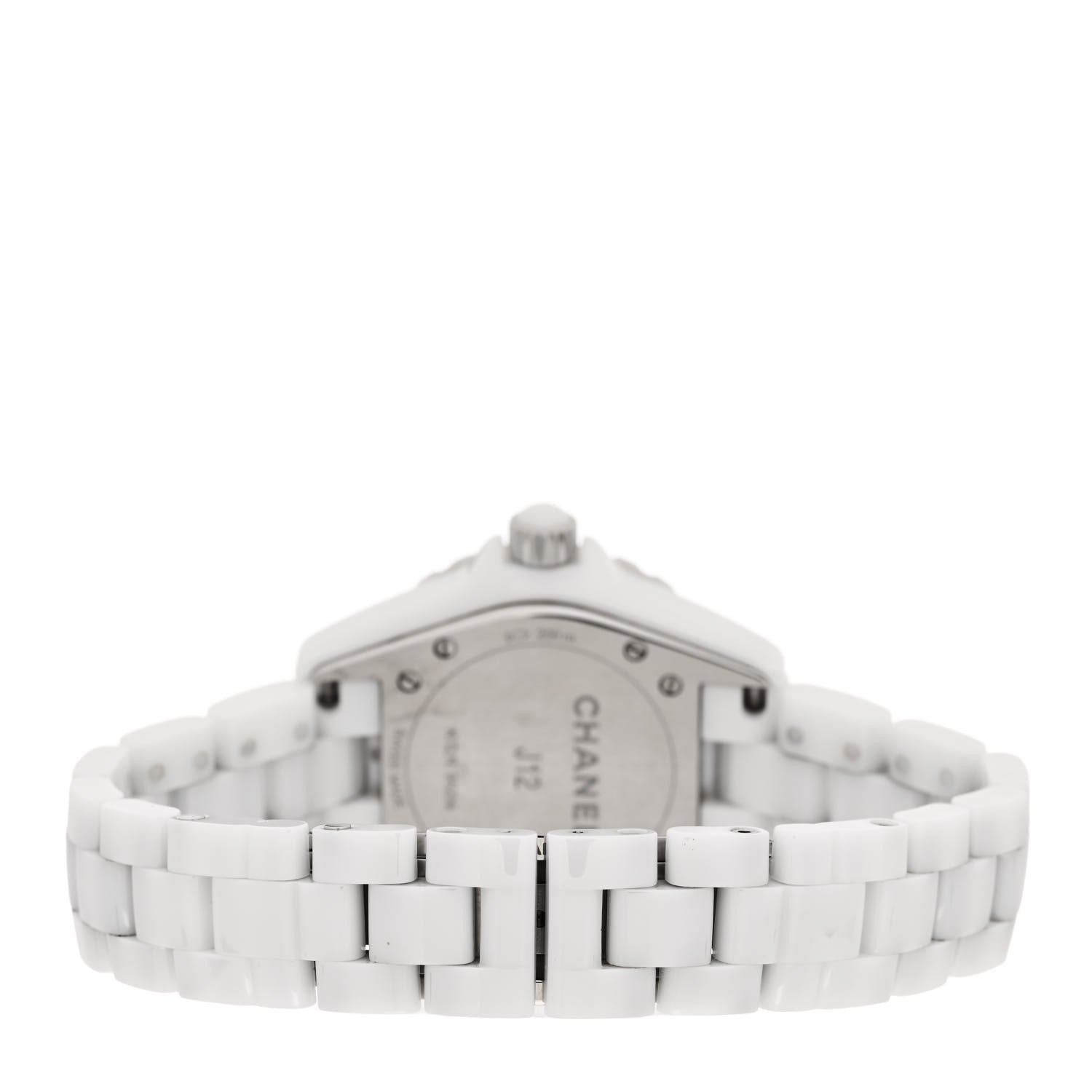 Chanel Stainless Steel Ceramic 33mm J12 Quartz Watch White 3 of 4