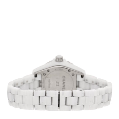 Chanel Stainless Steel Ceramic 33mm J12 Quartz Watch White 3 of 4