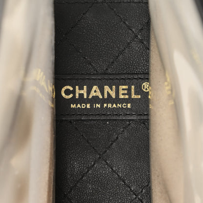 Chanel Lambskin PVC Sand By The Sea Flap With Pearl Strap Black 6 of 10