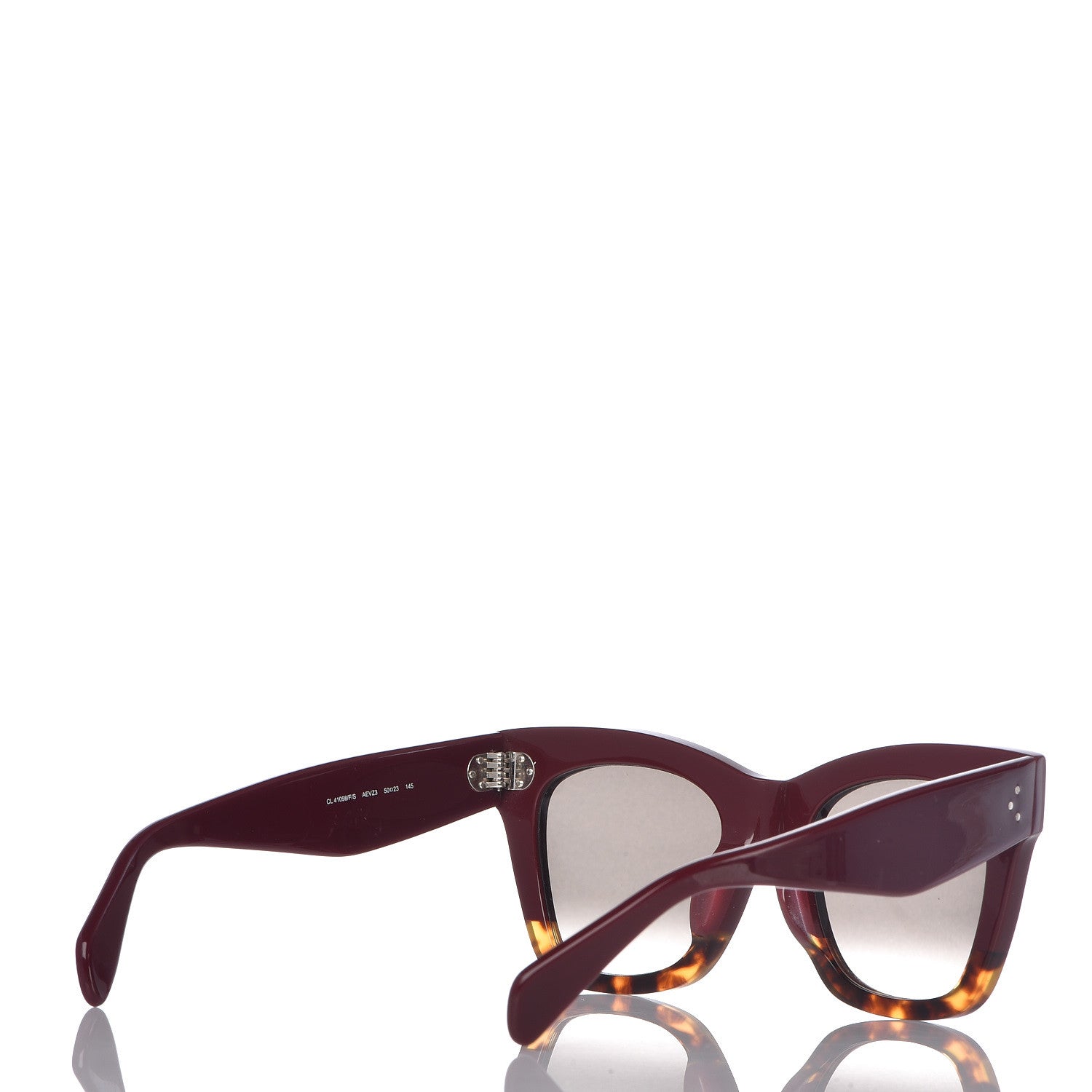 Celine Catherine Sunglasses CL 41098/F/S Burgundy Havana 4 of 6
