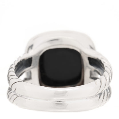 David Yurman Sterling Silver Diamond Black Onyx 11mm Albion Ring 56 7.5 3 of 5