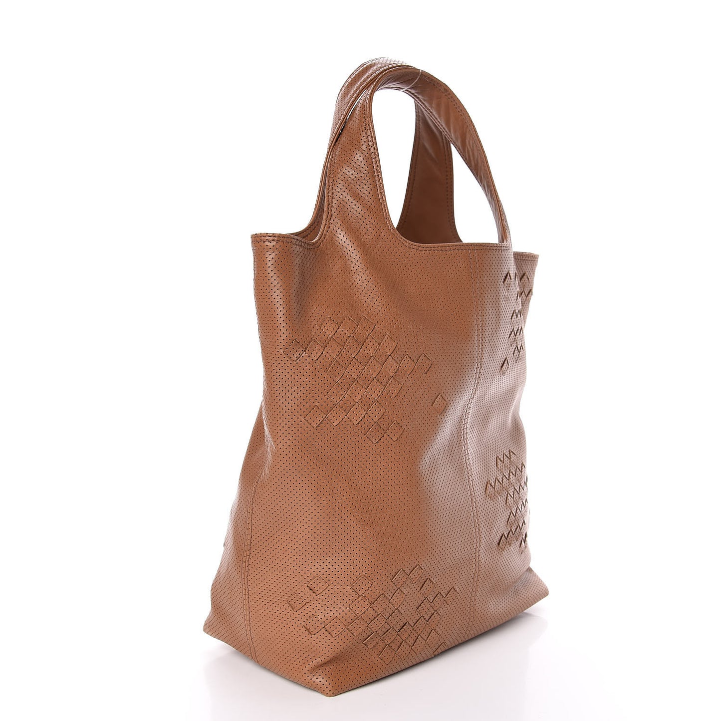 Nappa Intrecciato Perforated Regent Tote Noce