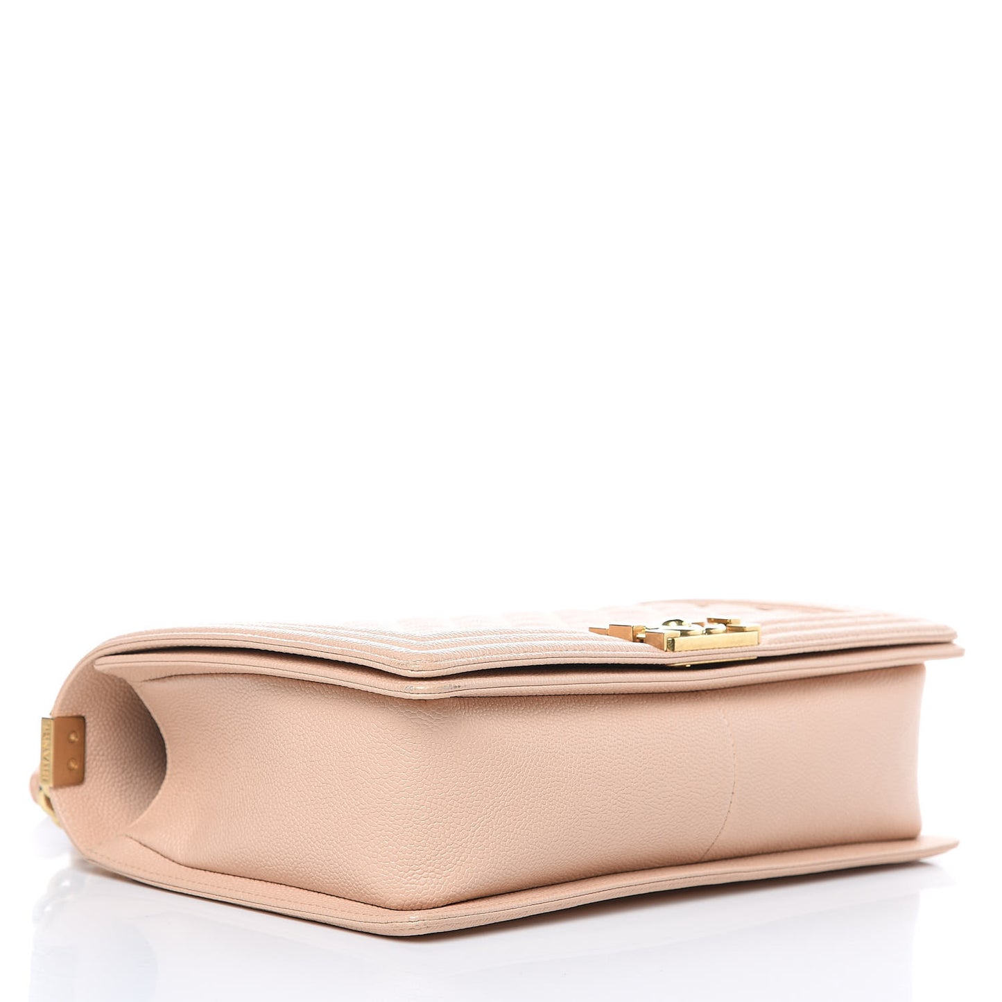 Caviar Quilted New Medium Boy Flap Light Beige
