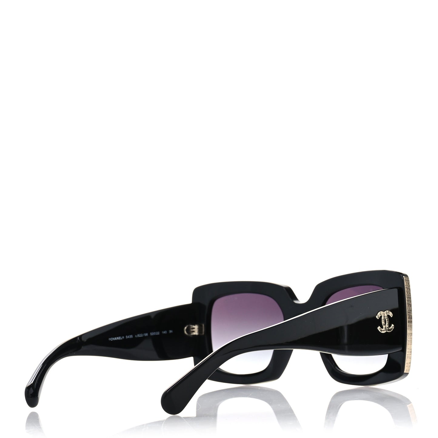 Acetate Rectangle Sunglasses 5435 Black