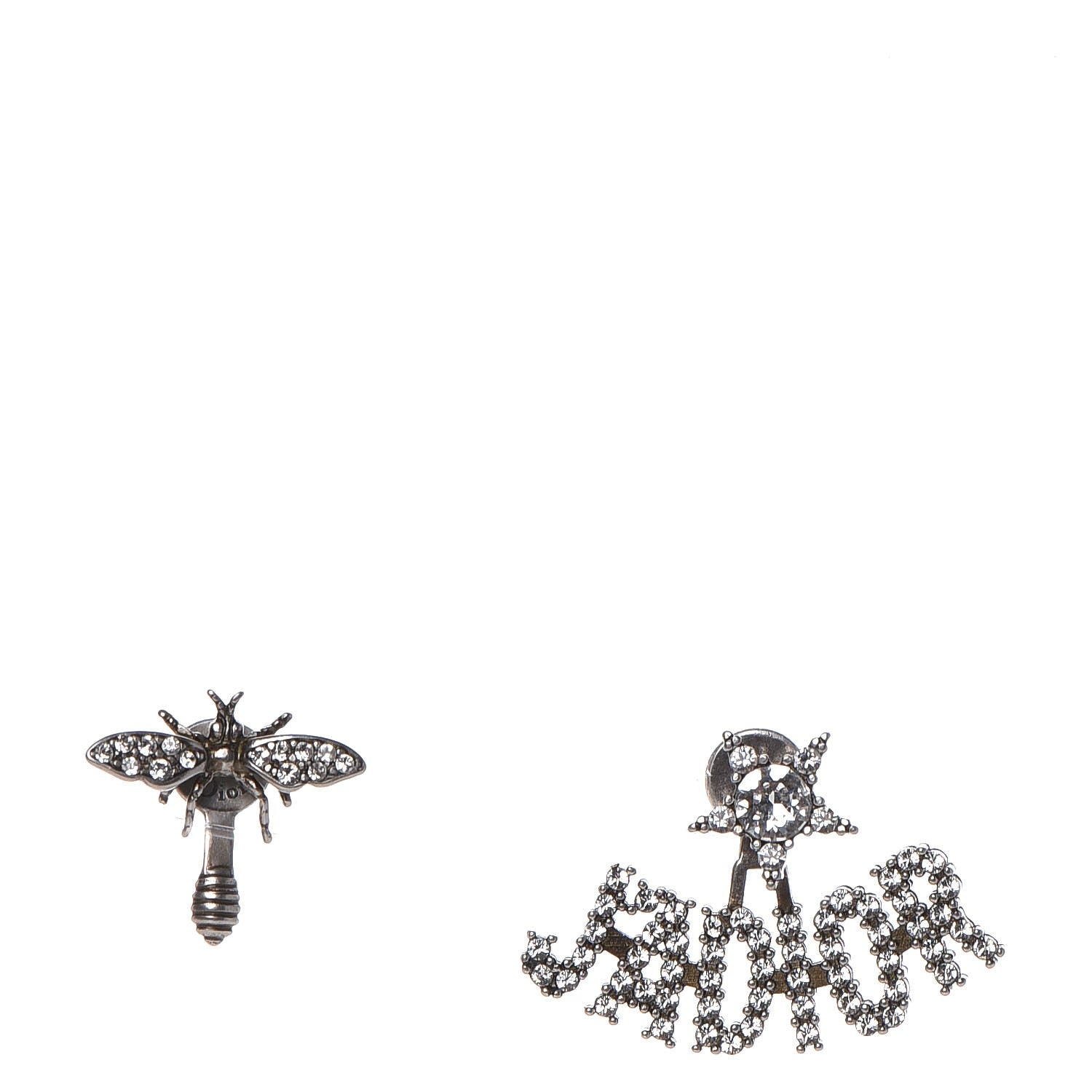 Christian Dior Palladium Crystal J'adior Earrings 1 of 5