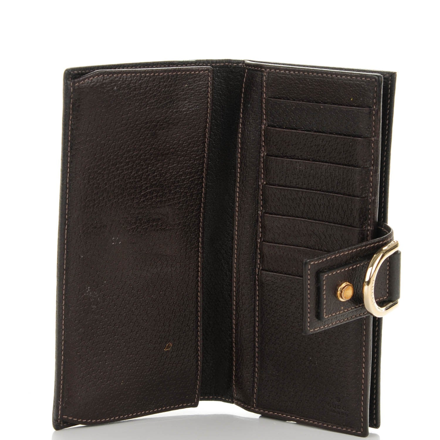Gucci Monogram Abbey Continental Wallet Dark Brown 5 of 8