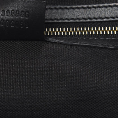 Gucci Nubuck Brocade Medium Soft Stirrup Tote Black 8 of 14
