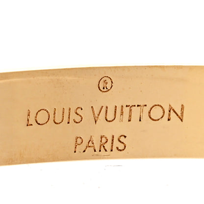 Louis Vuitton Metal Nanogram Hoop Earrings Gold 4 of 6