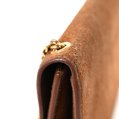 Saint Laurent Suede Studded Medium Classic Monogram Kate Tassel Satchel Light Ochre 9 of 17