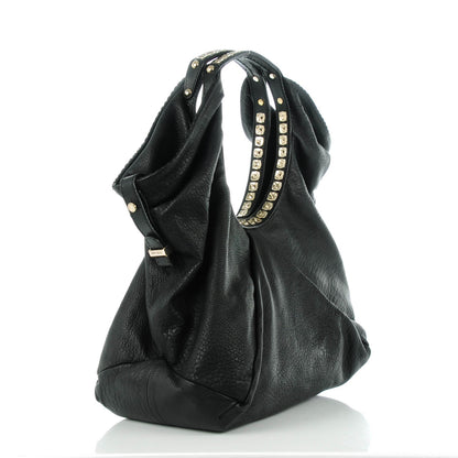 Jimmy Choo Grained Nappa Large Sylvia Hobo Black 3 of 8