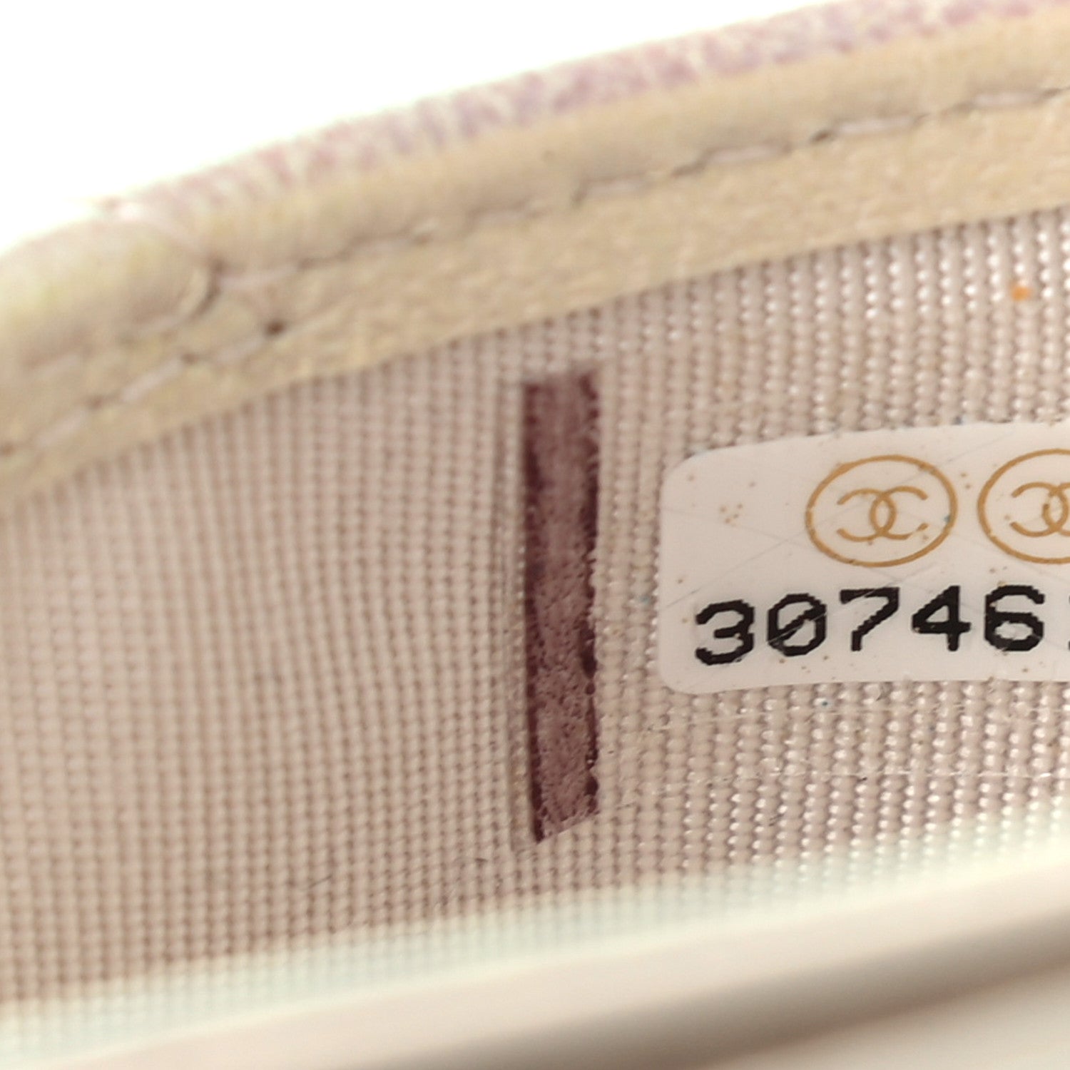 Chanel Iridescent Lambskin Quilted Card Holder Ivory 6 of 6