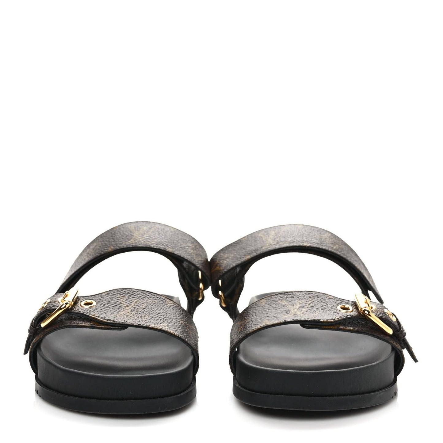 Monogram Bom Dia Mule Sandals 39 Black