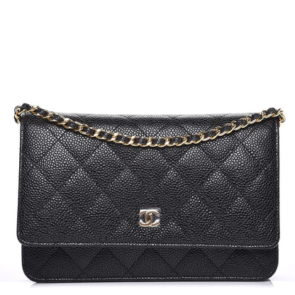 Chanel Caviar Quilted Wallet On Chain WOC Black 1 of 9