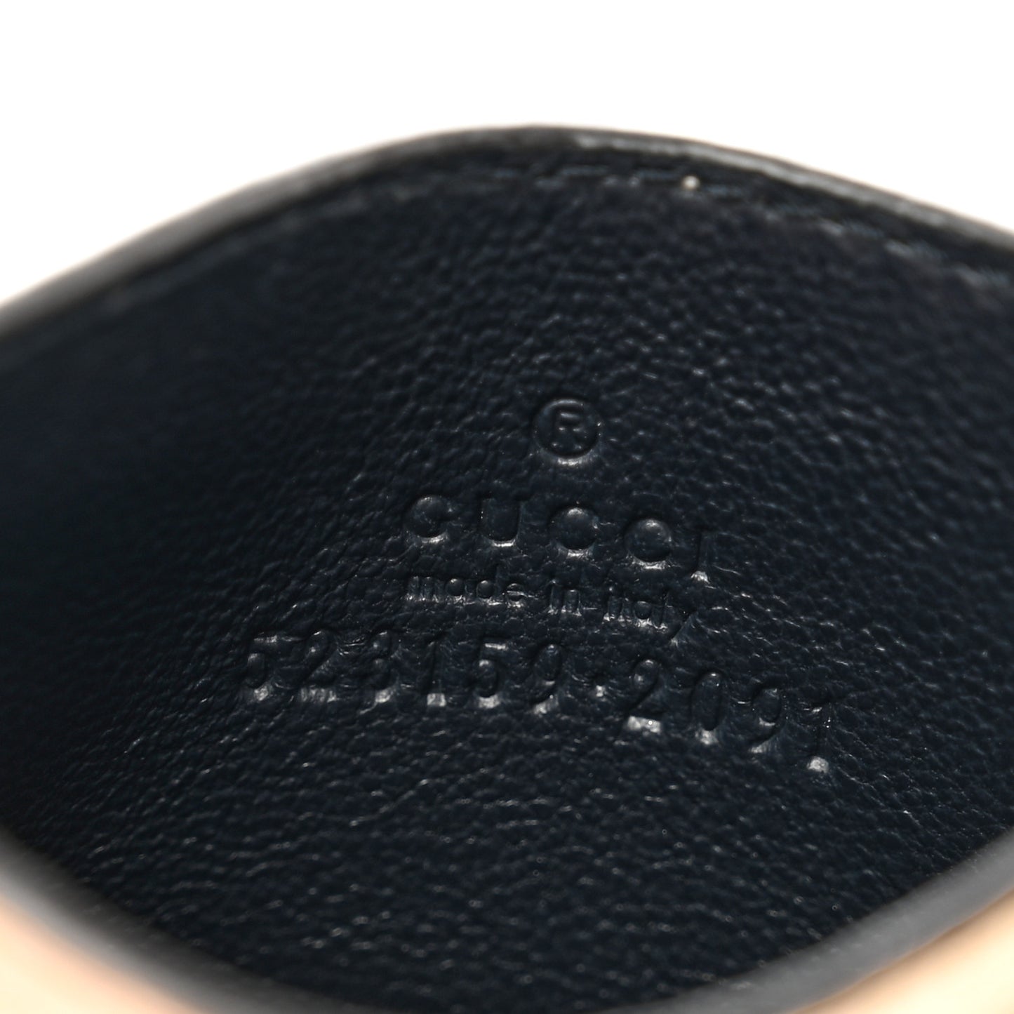 GG Supreme Monogram Textured Calfskin Web Ophidia Card Holder Beige Ebony Mystic White