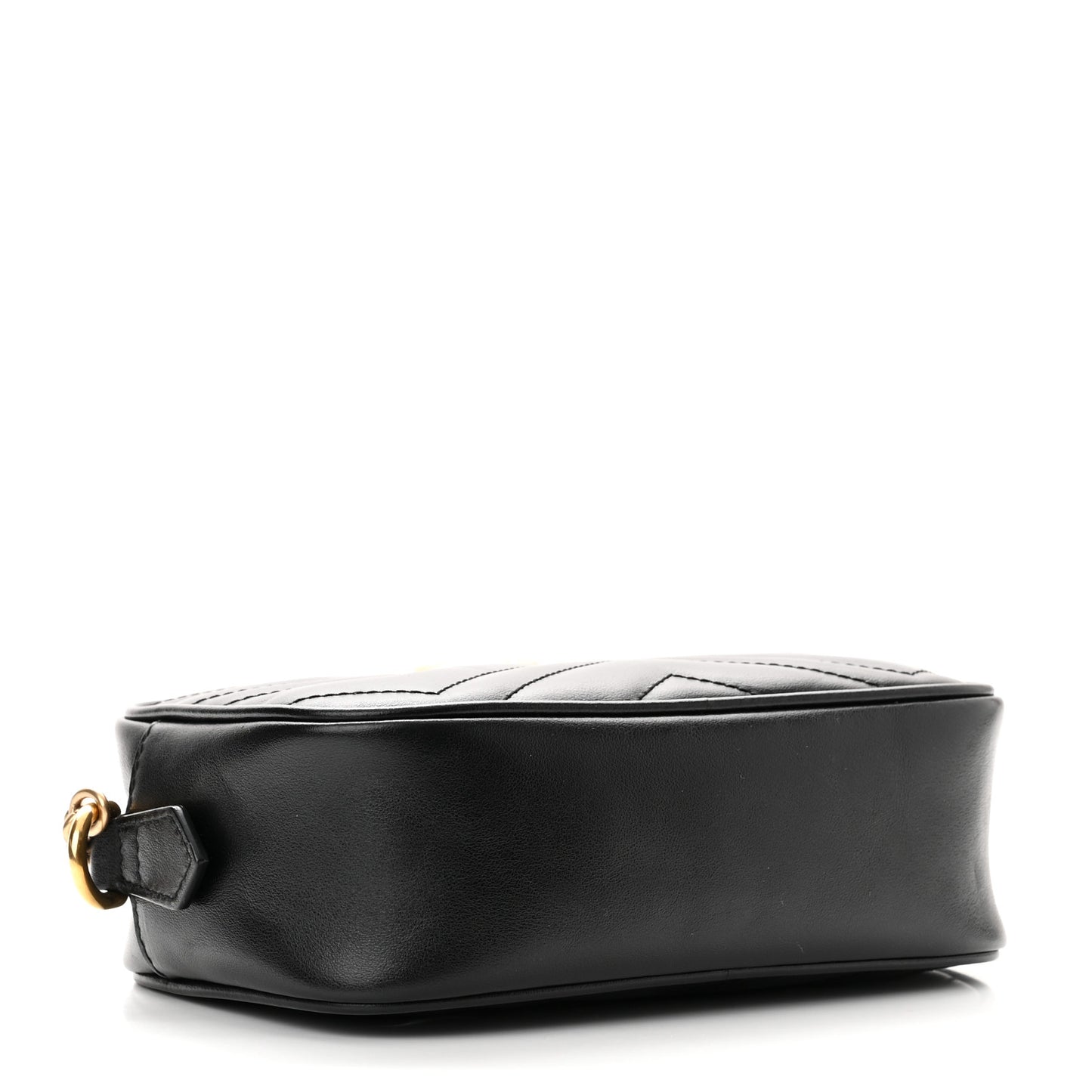 Calfskin Matelasse Mini GG Marmont Chain Shoulder Bag Black