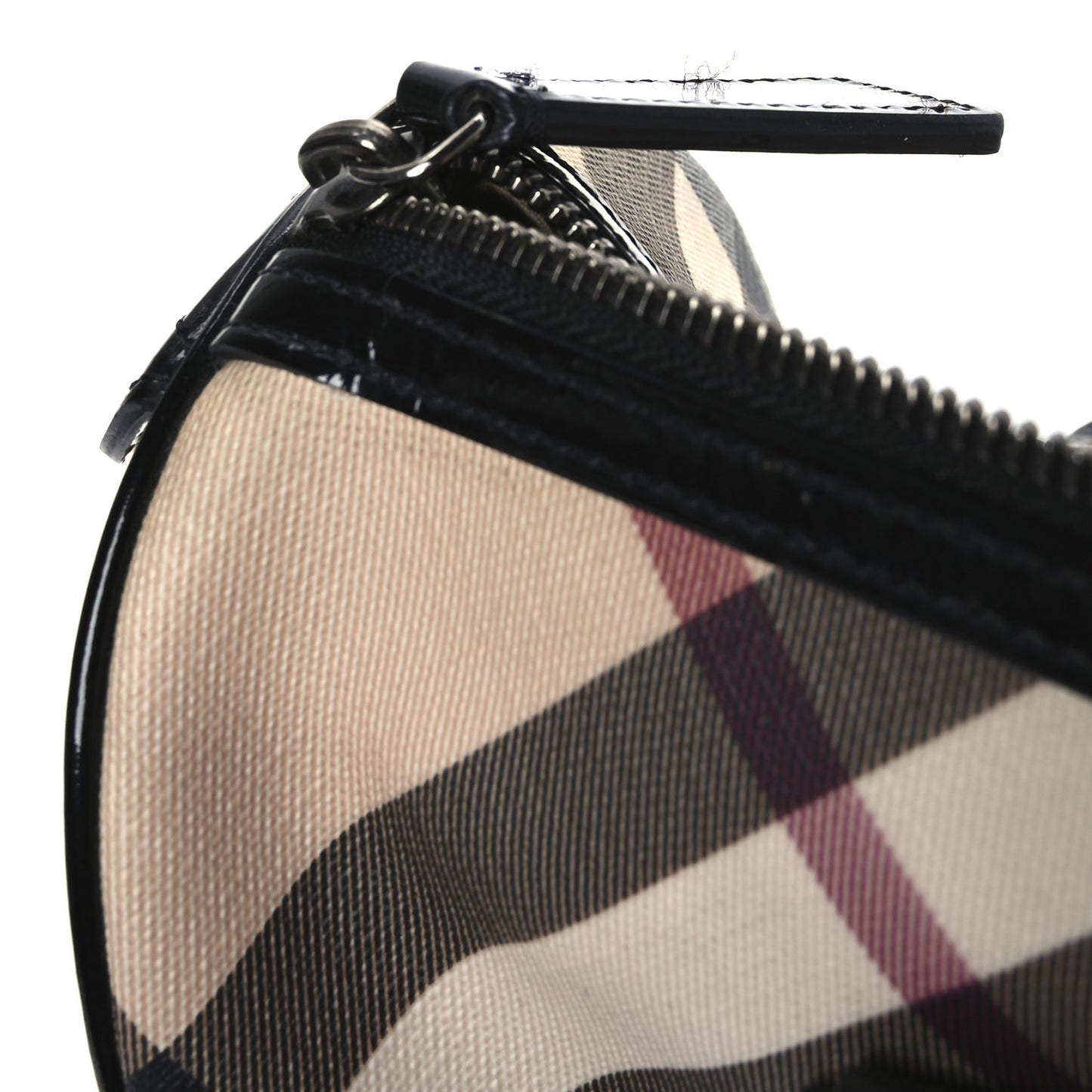 Nova Check Patent Small Chester Bowling Bag Black