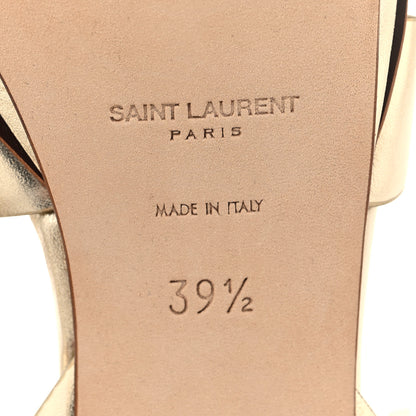 Saint Laurent Metallic Nappa Tribute 75 Platform Sandals 39.5 Platino 7 of 9