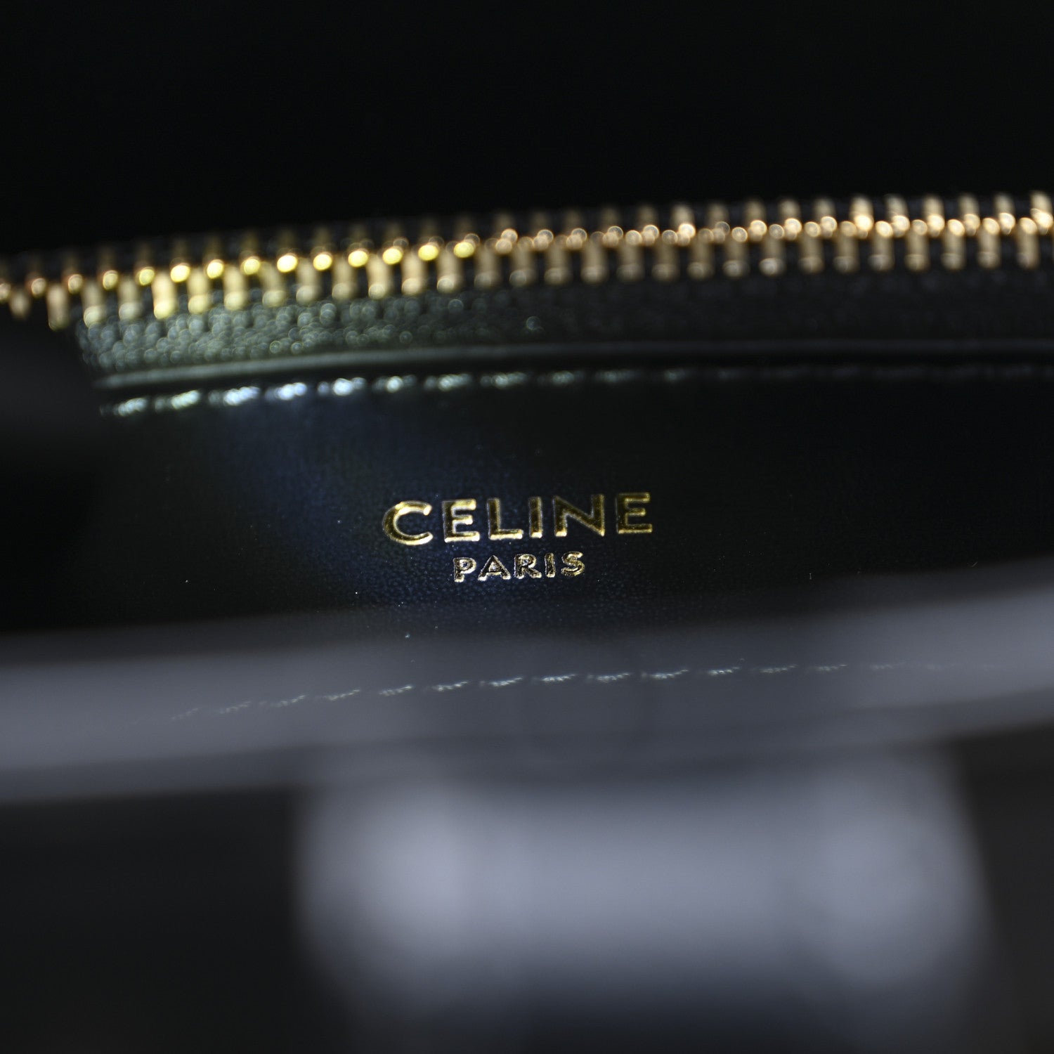 Celine Shiny Calfskin Triomphe Bucket Bag Black 7 of 12