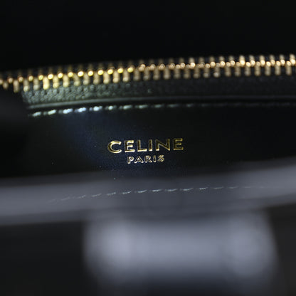 Celine Shiny Calfskin Triomphe Bucket Bag Black 7 of 12