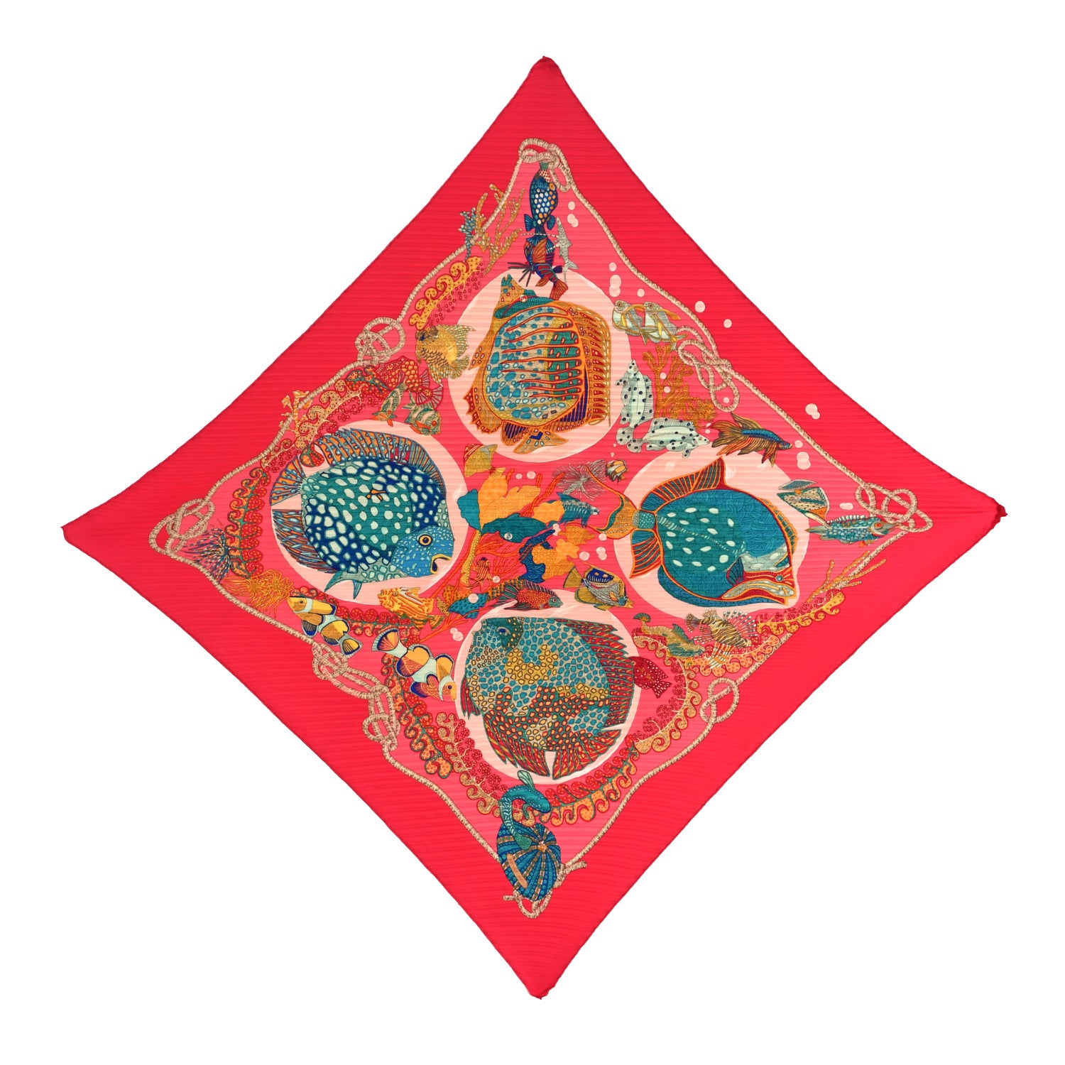 Hermes Silk Grands Fonds Plisse Scarf 1 of 3