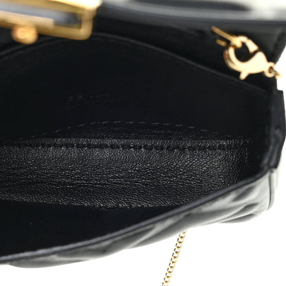 Fendi Nappa Matisse FF Embossed Nano Baguette Charm Black 5 of 12