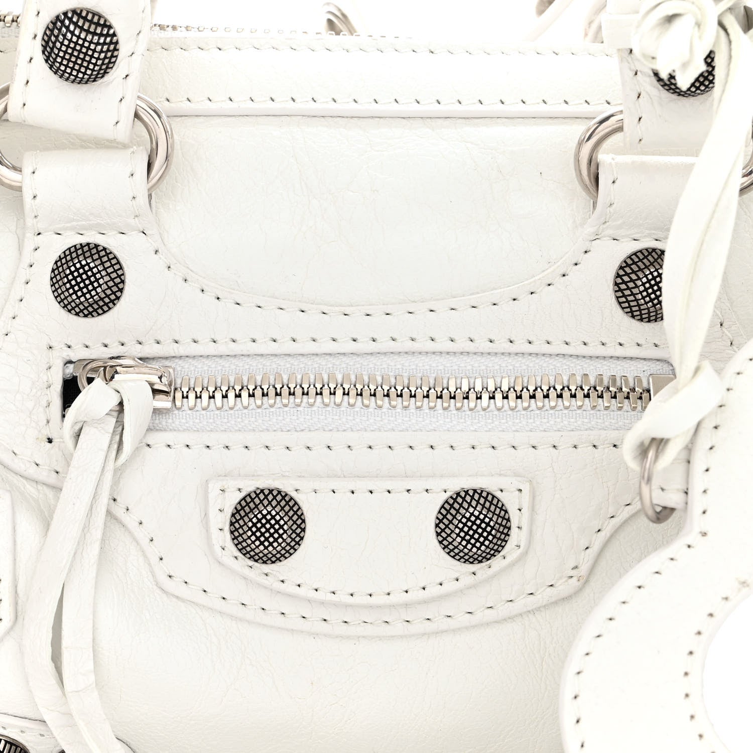 Balenciaga Agneau Arena Mini Le Cagole Duffle Crossbody Bag Optic White 9 of 11