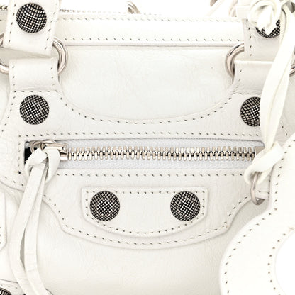 Balenciaga Agneau Arena Mini Le Cagole Duffle Crossbody Bag Optic White 9 of 11