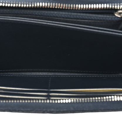 Chanel Caviar Quilted Large Gusset Zip Around Wallet Navy 5 of 13