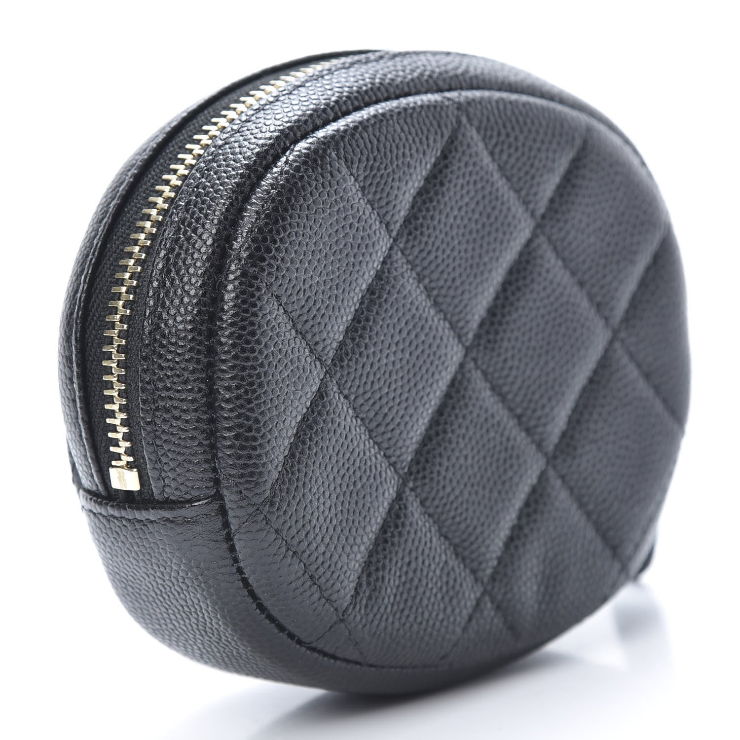 Chanel Caviar Quilted Zip Around Classic Coin Purse Black 3 of 8
