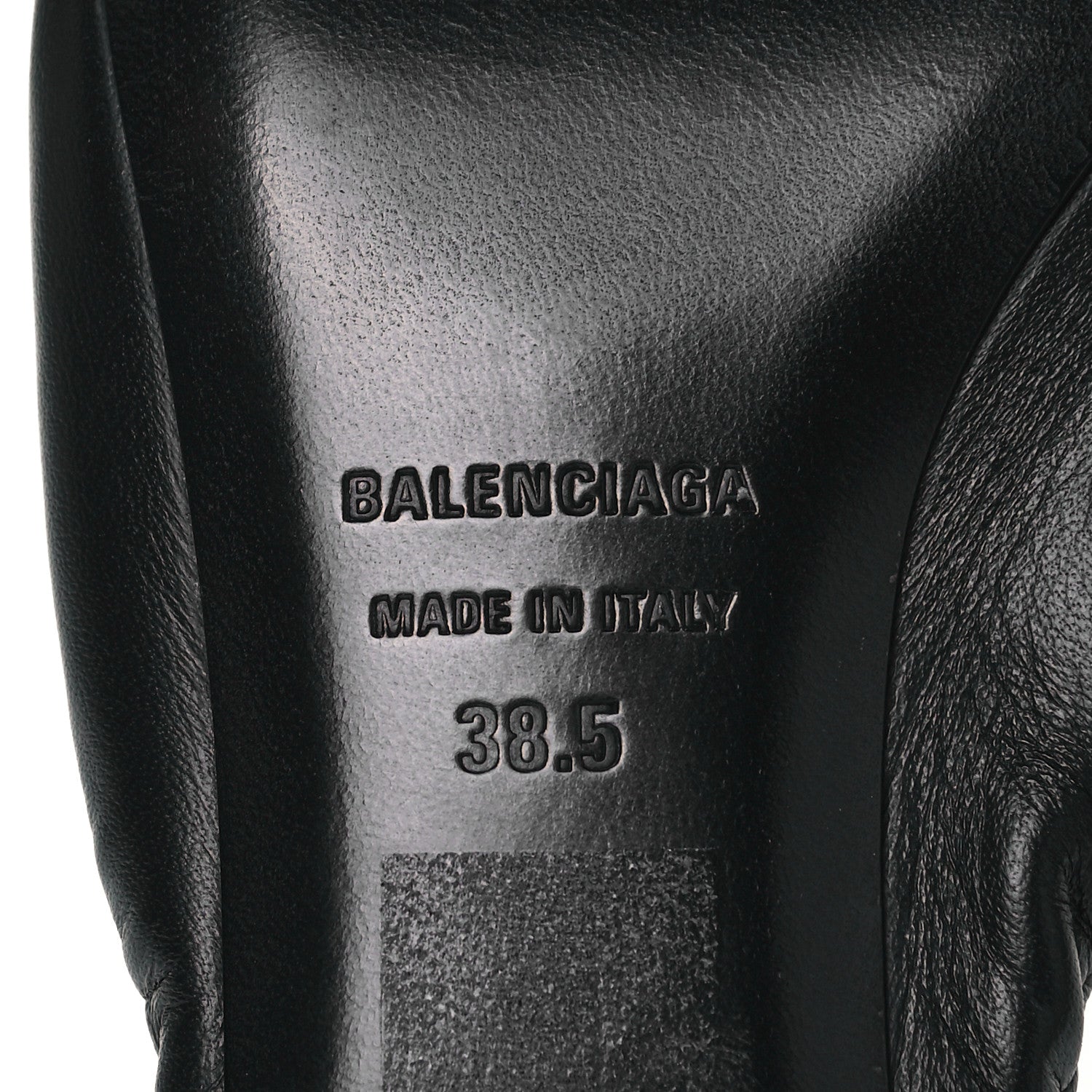 Balenciaga Smooth Nappa Pointed Toe Scrunch Knife 40mm Mules 38.5 Black 6 of 9