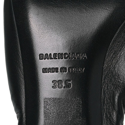 Balenciaga Smooth Nappa Pointed Toe Scrunch Knife 40mm Mules 38.5 Black 6 of 9