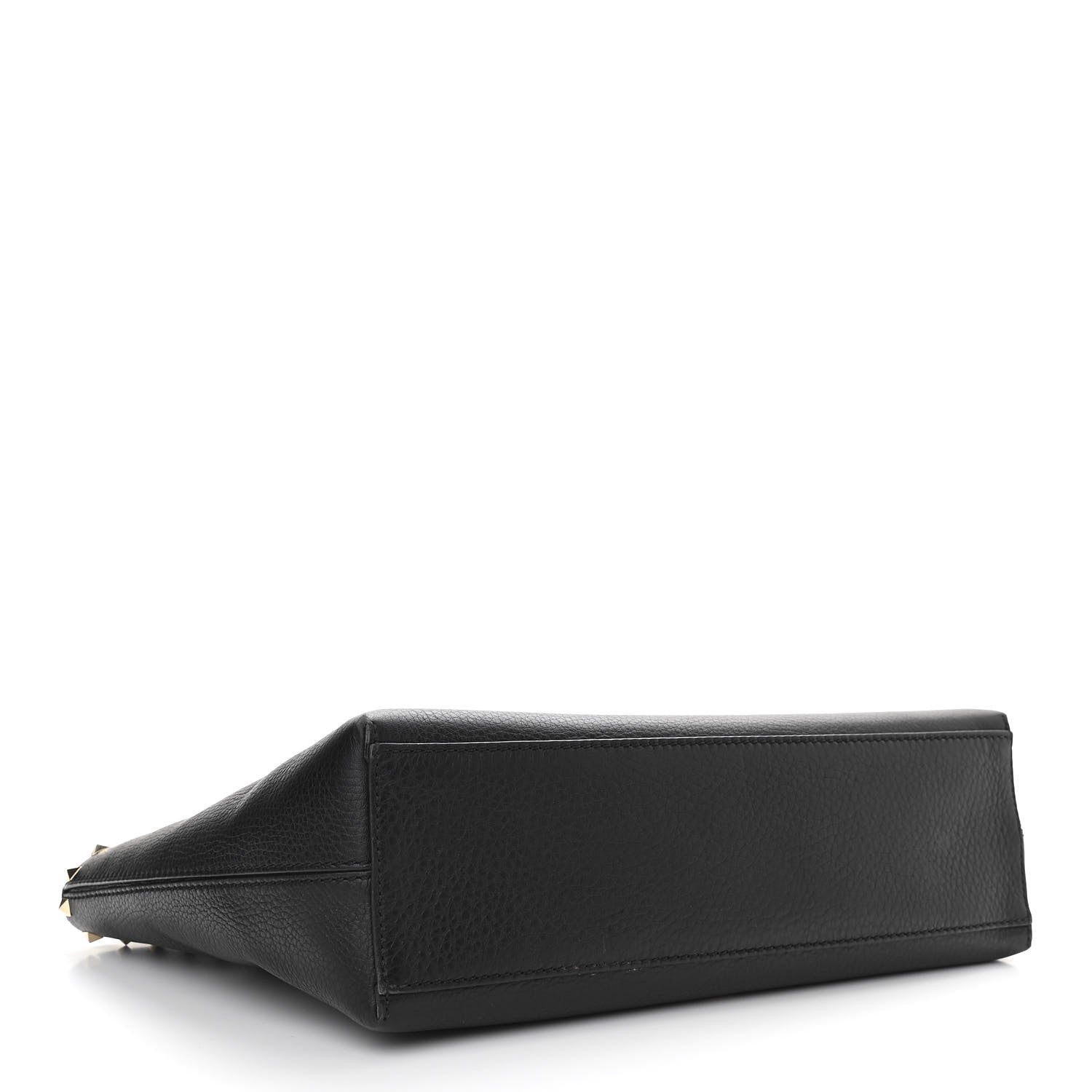 Valentino Garavani Grained Calfskin Small Rockstud Shoulder Tote Black 3 of 10