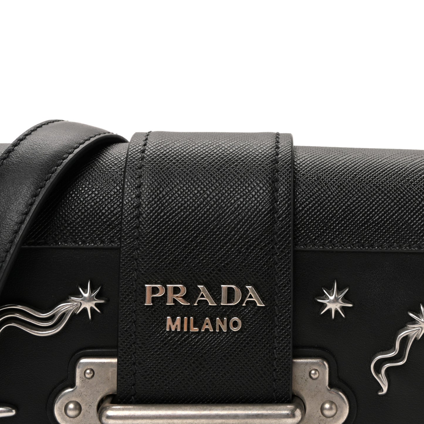 City Calf Saffiano Cahier Astrology Bag Black