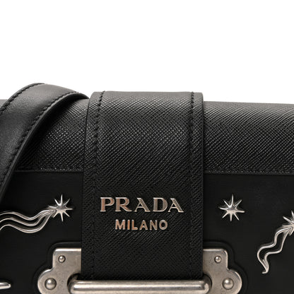 Prada City Calf Saffiano Cahier Astrology Bag Black 13 of 17