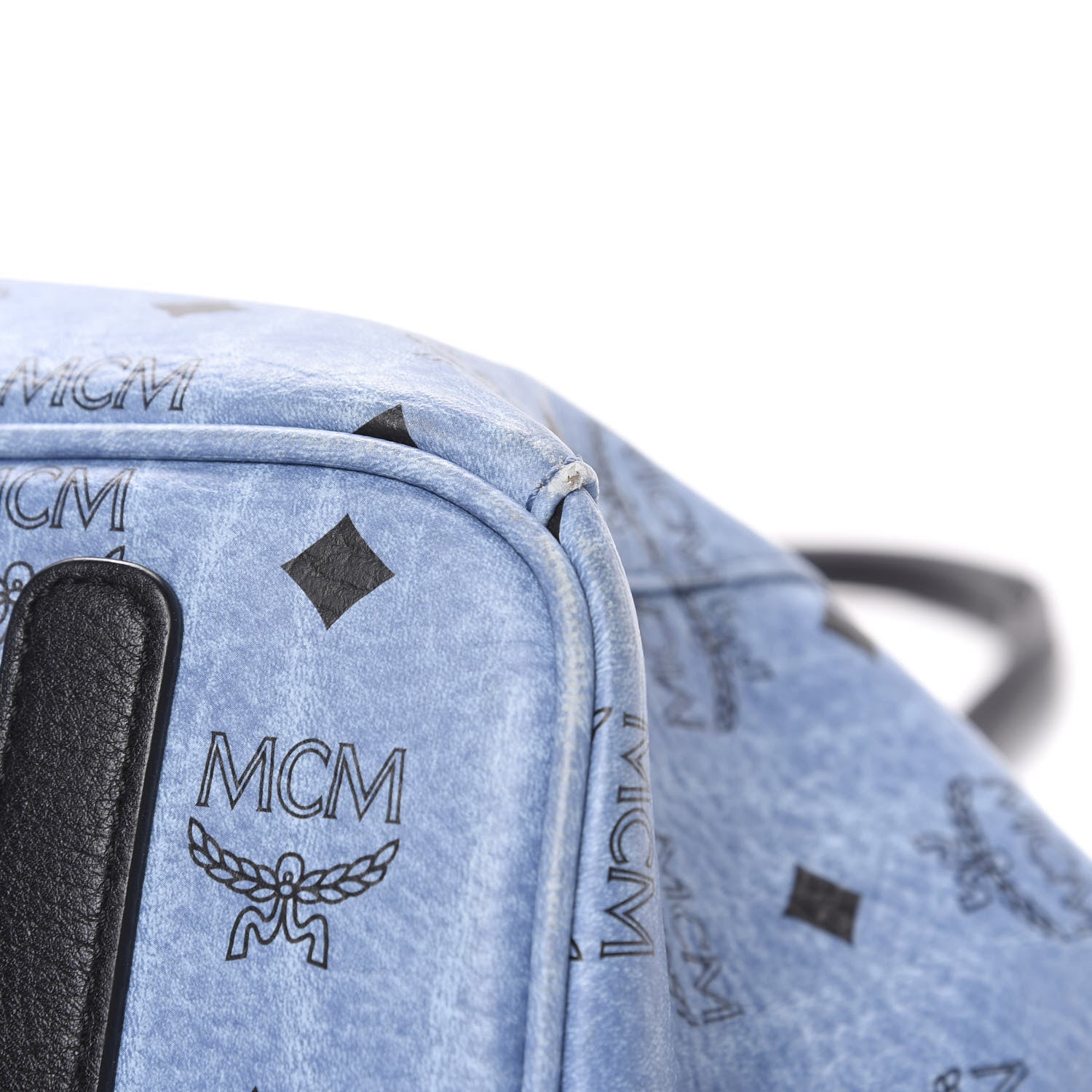 MCM Visetos Medium Project Reversible Shopper Tote Blue 11 of 18