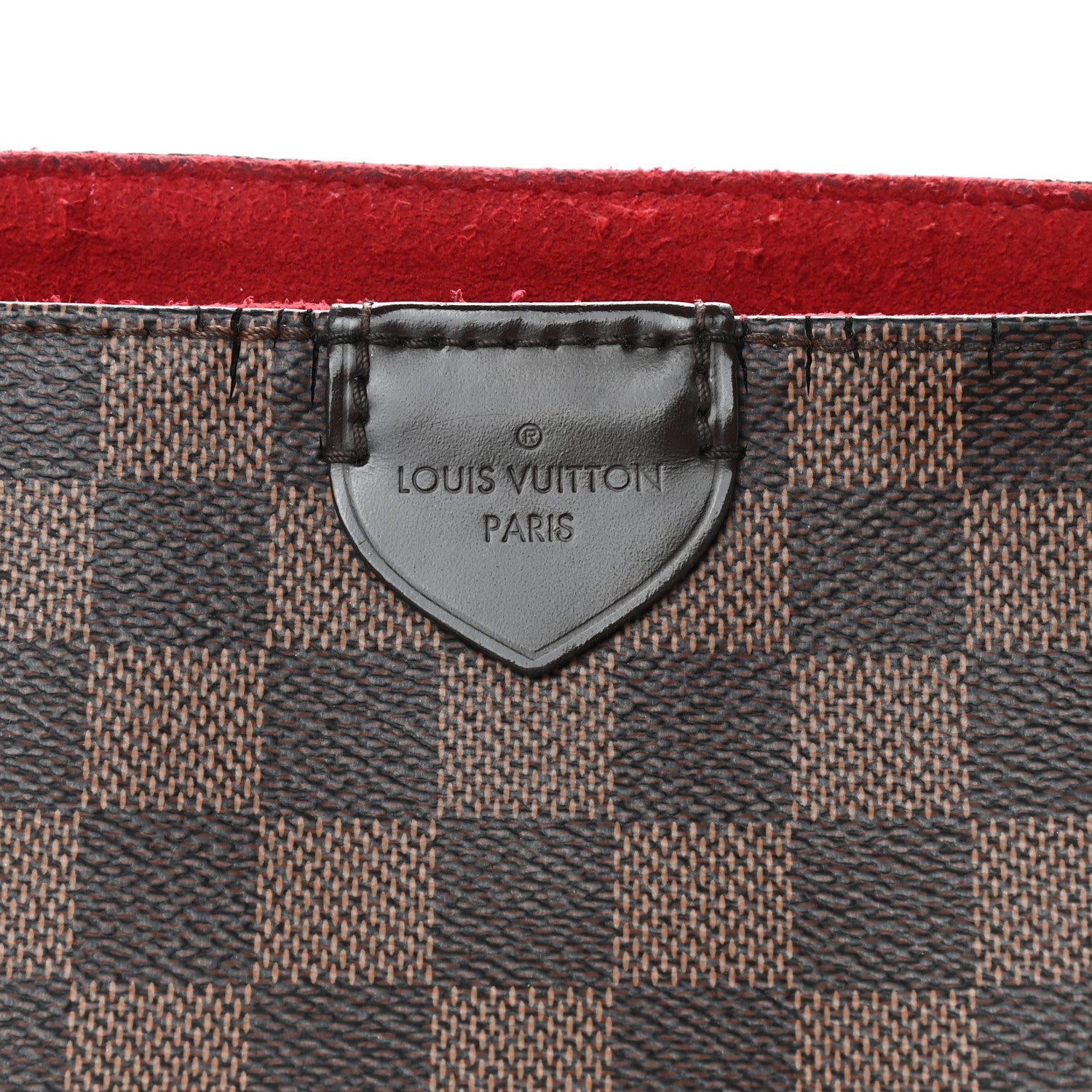 Louis Vuitton Damier Ebene Caissa Hobo Cherry 6 of 14