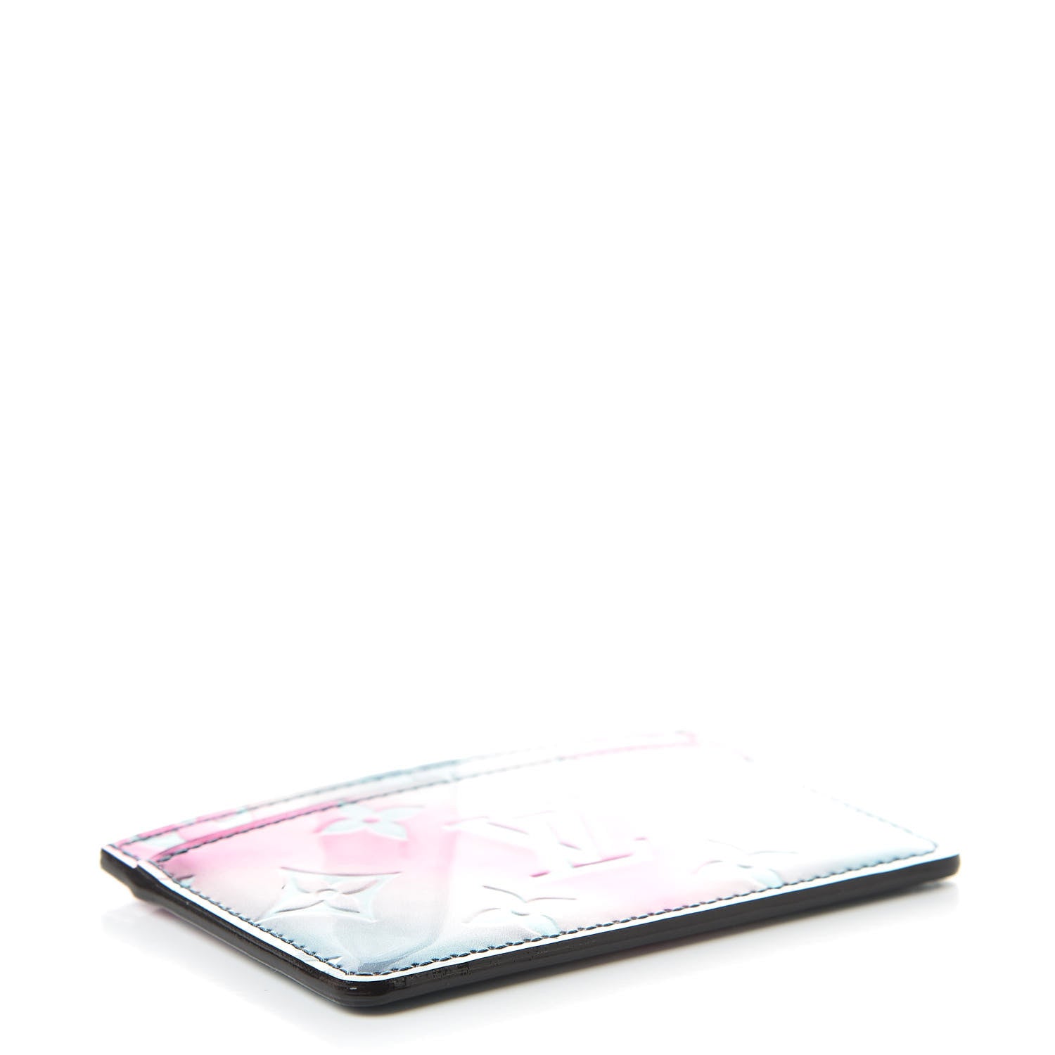 Louis Vuitton Metallic Vernis Card Holder Blue Pink 4 of 7